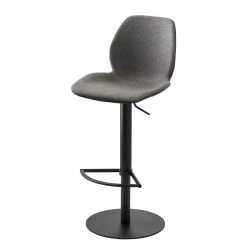 Mayer Sitzmöbel Chaise de bar myMARCO - Tissage à plat et imitation cuir / Acier - Noir chiné