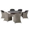 Ensemble de jardin Clover (7 éléments) - Polypropylène / Polyester - Gris