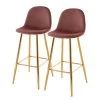 Jack & Alice Chaises de bar Yoyce (lot de 2) - Saumon
