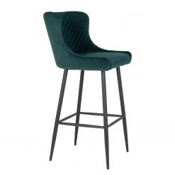 Red Living Chaise de bar Batilly I - Velours / Acier - Vert foncé -Commodes enfant Soldes 1000254090 210317 15102200004 DETAILS P000000001000254090