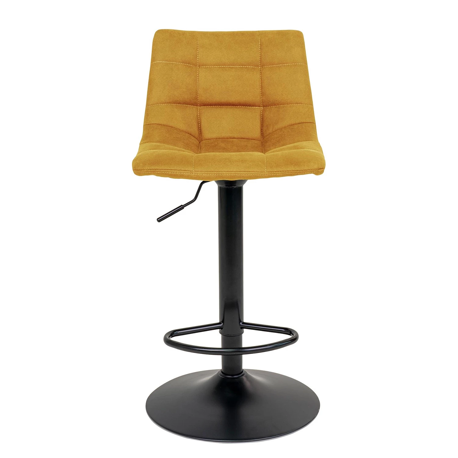 Red Living Chaises de Bar Bazian (lot de 2) - Microfibre / Acier - Jaune moutarde 3 Red Living Chaises de Bar Bazian (lot de 2) - Microfibre / Acier - Jaune moutarde – Image 3