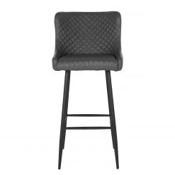 Red Living Chaise de bar Batilly II - Imitation cuir / Acier - Gris foncé -Commodes enfant Soldes 1000254103 210317 15102200070 DETAILS P000000001000254103