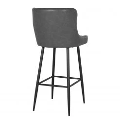 Red Living Chaise de bar Batilly II - Imitation cuir / Acier - Gris foncé -Commodes enfant Soldes 1000254103 210317 15102200072 DETAILS P000000001000254103