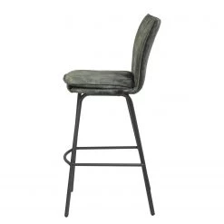 Jack & Alice Chaise de bar Morlanne - Velours / Métal - Vert foncé -Commodes enfant Soldes 1000255056 210831 14133000085 DETAILS P000000001000255056
