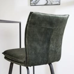 Jack & Alice Chaise de bar Morlanne - Velours / Métal - Vert foncé -Commodes enfant Soldes 1000255056 220608 030 DETAILS P000000001000255056