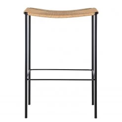 Ars Natura Tabouret de bar Bonao - Rotin / Fer - Naturel / Noir -Commodes enfant Soldes 1000257227 220330 030 DETAILS P000000001000257227