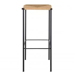 Ars Natura Tabouret de bar Bonao - Rotin / Fer - Naturel / Noir -Commodes enfant Soldes 1000257227 220330 031 DETAILS P000000001000257227