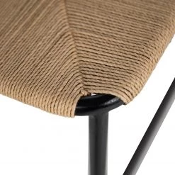 Ars Natura Tabouret de bar Bonao - Rotin / Fer - Naturel / Noir -Commodes enfant Soldes 1000257227 220330 033 DETAILS P000000001000257227