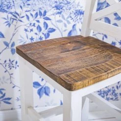 Maison Belfort Chaise de bar Balignton - Pin massif - Pin / Blanc -Commodes enfant Soldes 1000260744 211116 12582100300 DETAILS P000000001000260744