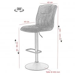 Red Living Tabourets de bar Viimsi (lot de 2) - Gris -Commodes enfant Soldes 1000263416 210430 11451900068 SKETCH DETAILS P000000001000263416 sketch