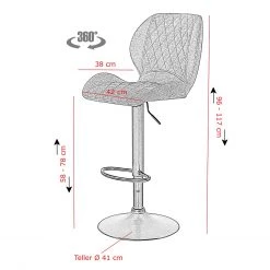 Red Living Tabourets de bar Paldiski (lot de 2) - Gris -Commodes enfant Soldes 1000263421 210430 11465800106 SKETCH DETAILS P000000001000263421 sketch