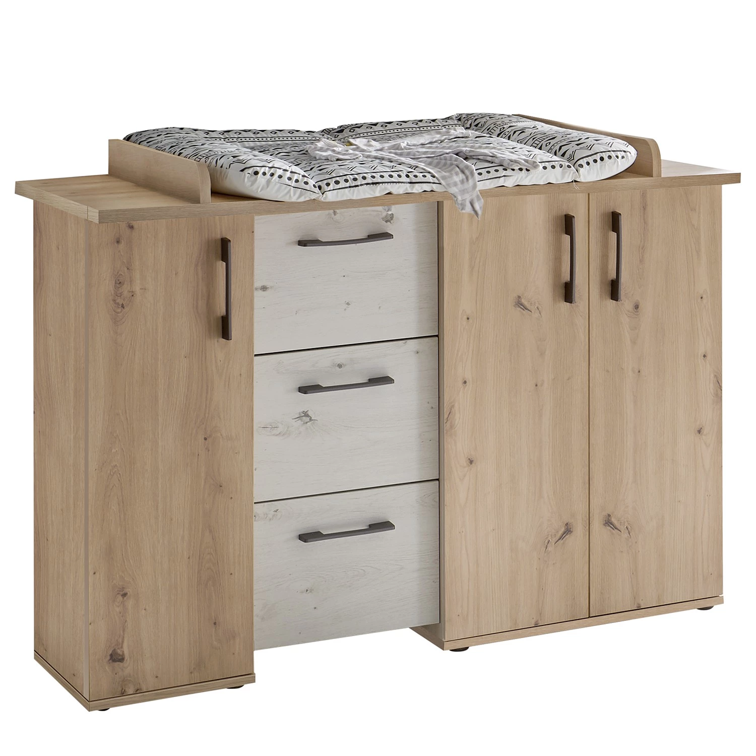Kids Club Collection Commode à langer Micha - Chêne noueux / Blanc - Largeur : 127 cm 1 Kids Club Collection Commode à langer Micha - Chêne noueux / Blanc - Largeur : 127 cm