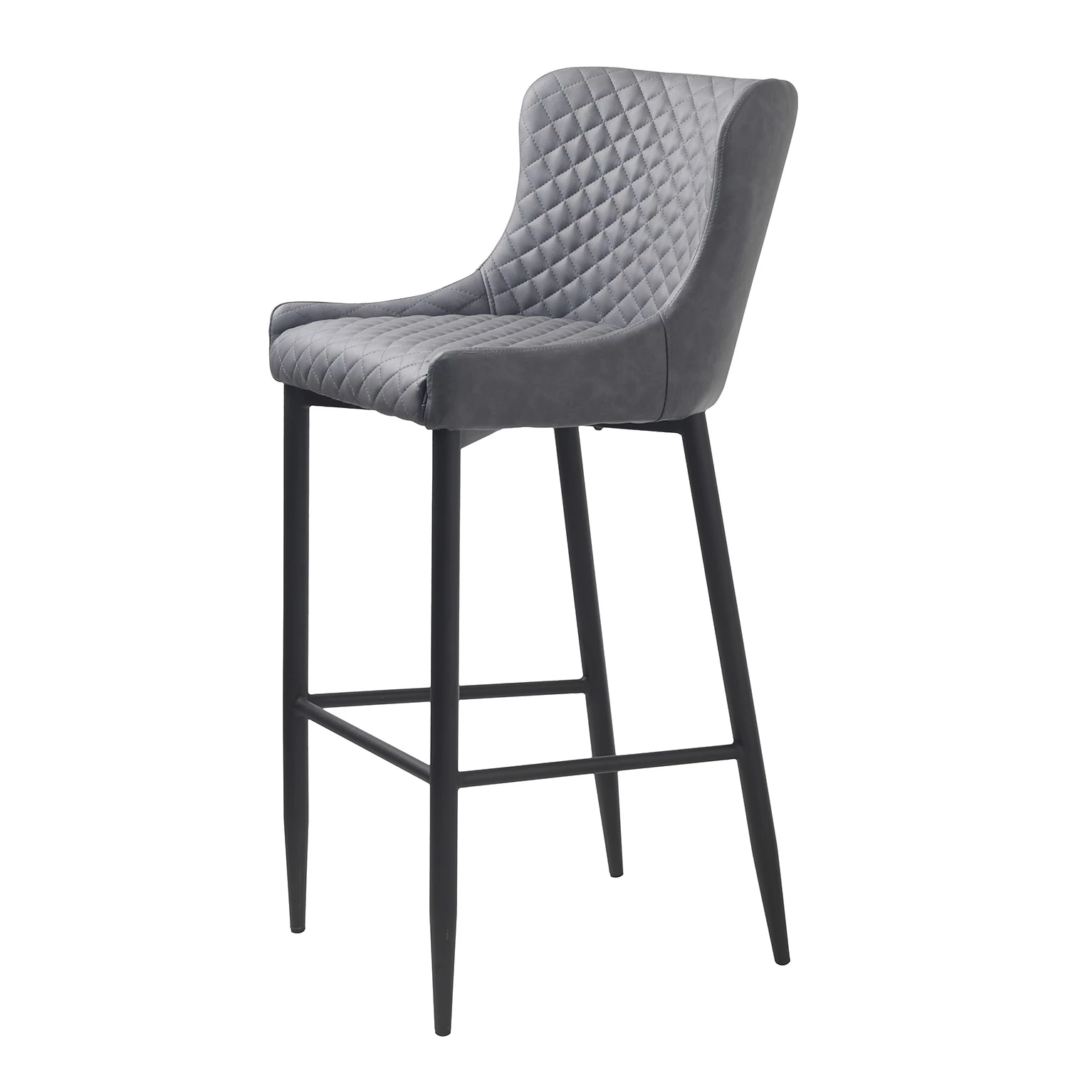 Red Living Chaise de bar Elbi I - Imitation cuir / Métal - Anthracite / Noir 1 Red Living Chaise de bar Elbi I - Imitation cuir / Métal - Anthracite / Noir