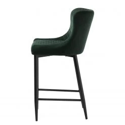 Red Living Chaise de bar Elbi II - Velours / Métal - Vert foncé / Noir -Commodes enfant Soldes 1000266969 210525 14343100214 DETAILS P000000001000266969