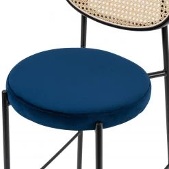 Studio Copenhagen Chaises de bar Davie (lot de 2) - Rotin et tissu / Métal - Bleu 13 Studio Copenhagen Chaises de bar Davie (lot de 2) - Rotin et tissu / Métal - Bleu -Commodes enfant Soldes 1000273446 220420 050 DETAILS P000000001000273446