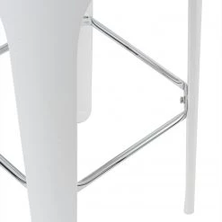 Mørteens Tabouret de bar Eiby - Frêne massif / Matière plastique et métal - Frêne / Blanc et chrome -Commodes enfant Soldes 1000273465 220420 055 DETAILS P000000001000273465