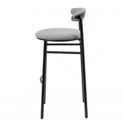 Studio Copenhagen Chaises de bar Embi (lot de 2) - Tissu / Métal - Gris / Noir -Commodes enfant Soldes 1000273484 220420 035 DETAILS P000000001000273484