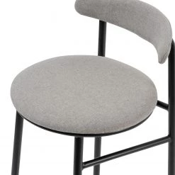 Studio Copenhagen Chaises de bar Embi (lot de 2) - Tissu / Métal - Gris / Noir -Commodes enfant Soldes 1000273484 220420 050 DETAILS P000000001000273484
