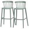 Loftscape Chaises de bar Attara (lot de 2) - Gris menthe