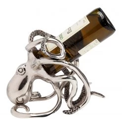 Kare Design Porte-bouteilles Octopus - Argenté - Métal