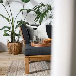 Jardi Table basse d’extérieur Lexi II - Acacia massif / Polyester - Basalte -Commodes enfant Soldes 1000280814 220711 060 DETAILS P000000001000280814