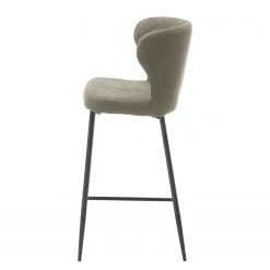 Ars manufacti Chaise de bar Tingley - Tissu / Métal - Taupe / Noir -Commodes enfant Soldes 1000285167 220614 040 DETAILS P000000001000285167