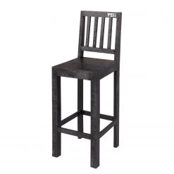 Ars manufacti Tabouret de bar Keyport - Manguier massif - Manguier noir