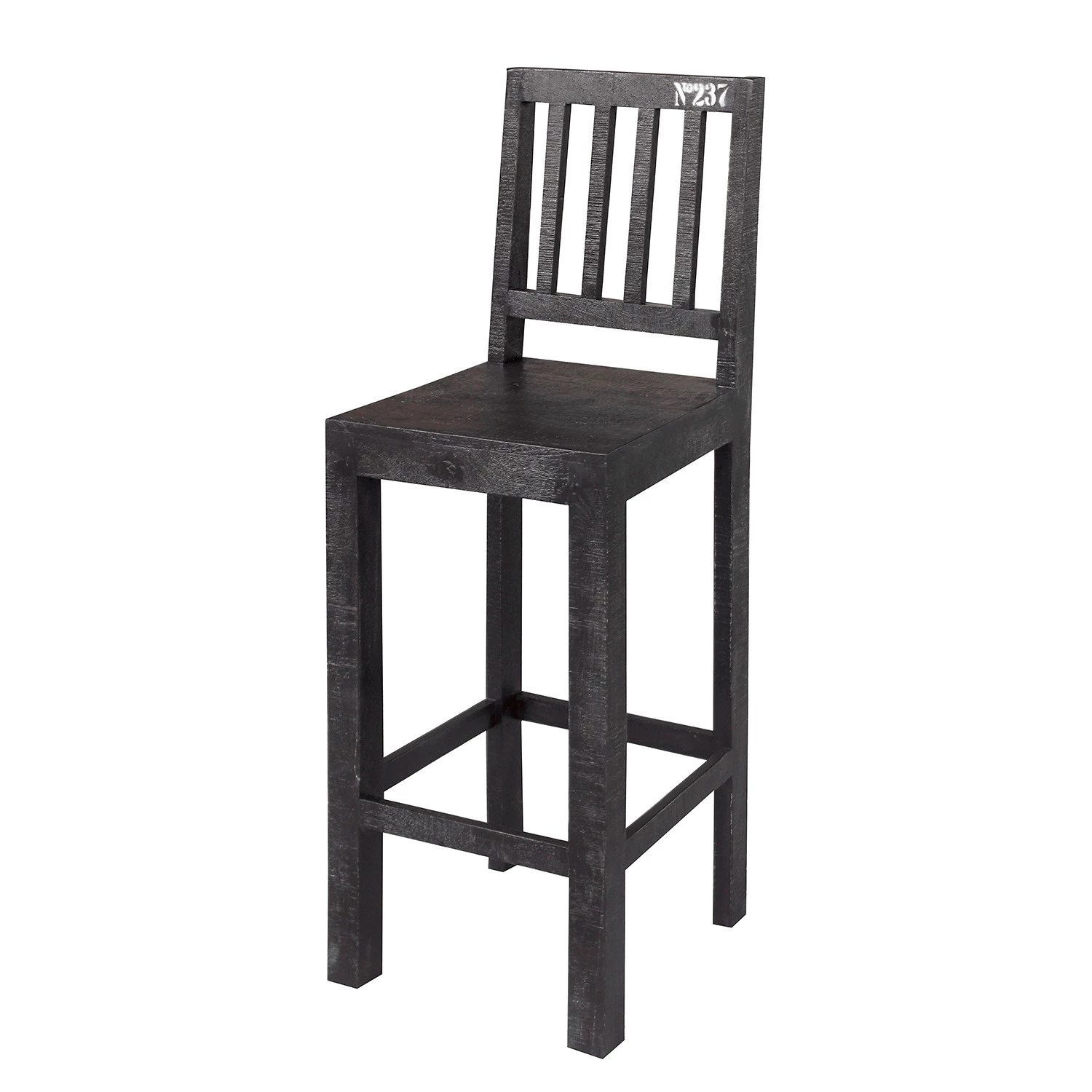 Ars manufacti Tabouret de bar Keyport - Manguier massif - Manguier noir 1 Ars manufacti Tabouret de bar Keyport - Manguier massif - Manguier noir