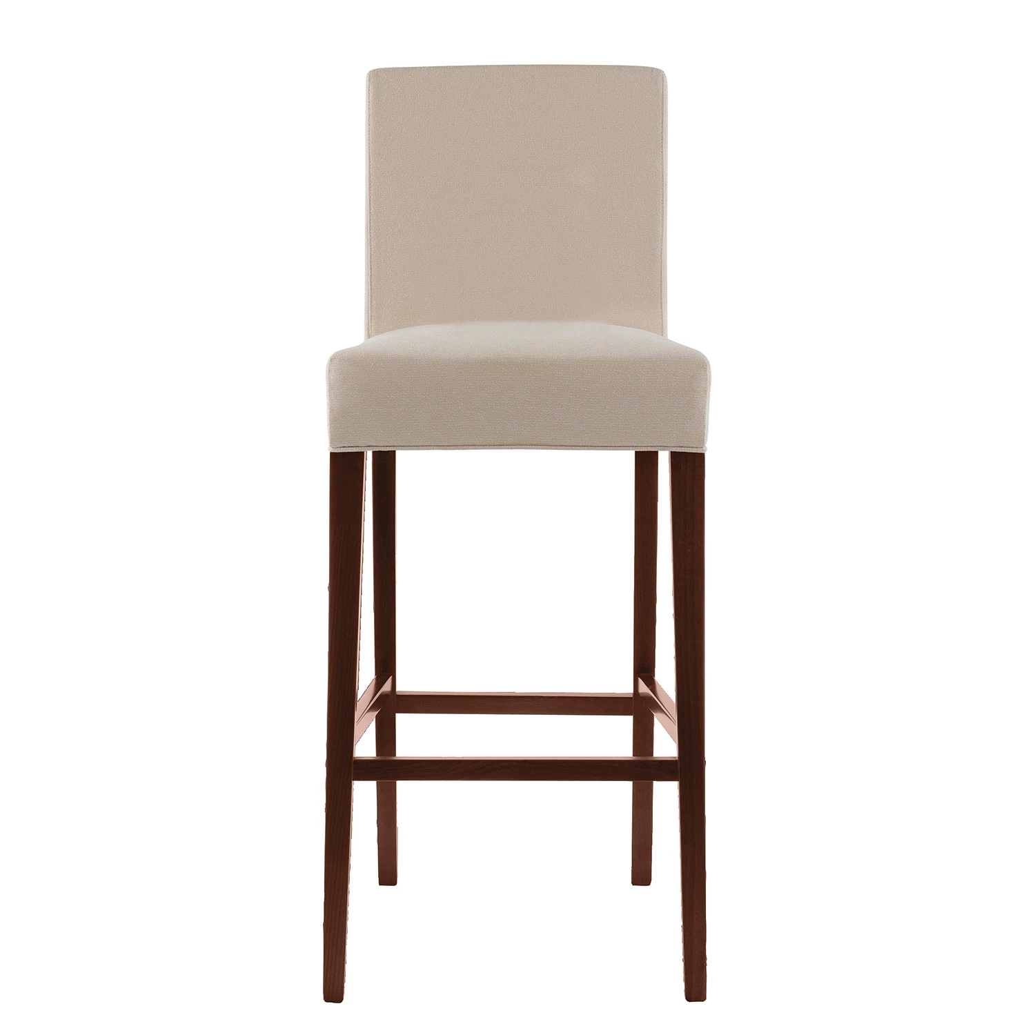 Red Living Chaise de bar Camillas II - Tissu structuré / Hêtre massif- Beige / Imitation noyer 4 Red Living Chaise de bar Camillas II - Tissu structuré / Hêtre massif- Beige / Imitation noyer – Image 4