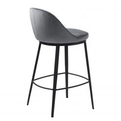 Red Living Chaise de bar Cheia II - Velours / Fer - Gris / Noir -Commodes enfant Soldes 1000303611 211117 16474100146 DETAILS P000000001000303611