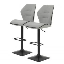 Loftscape Tabourets de bar Bushwick (lot de 2) - Gris clair