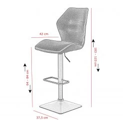 Loftscape Tabourets de bar Bushwick (lot de 2) - Gris clair 11 Loftscape Tabourets de bar Bushwick (lot de 2) - Gris clair -Commodes enfant Soldes 1000309947 211123 1718530000502 SKETCH DETAILS P000000001000309947 sketch