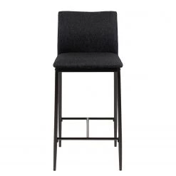 Loftscape Chaises de bar Domenica (lot de 2) - Tissu / Fer - Anthracite / Noir -Commodes enfant Soldes 1000319587 220128 1257050030 DETAILS P000000001000319587