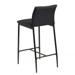 Loftscape Chaises de bar Domenica (lot de 2) - Tissu / Fer - Anthracite / Noir -Commodes enfant Soldes 1000319587 220128 1257050050 DETAILS P000000001000319587