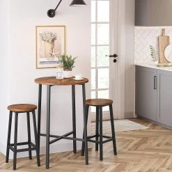 Red Living Tabourets de bar Savar (lot de 2) - Imitation bois recyclé / Noir -Commodes enfant Soldes 1000332559 220303 022 MOOD DETAILS P000000001000332559 mood
