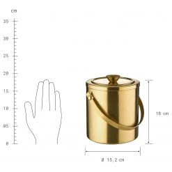 Butlers Seau à champagne ON ICE - Doré - Hauteur : 18 cm -Commodes enfant Soldes 1000336980 220225 501 SKETCH DETAILS P000000001000336980 sketch