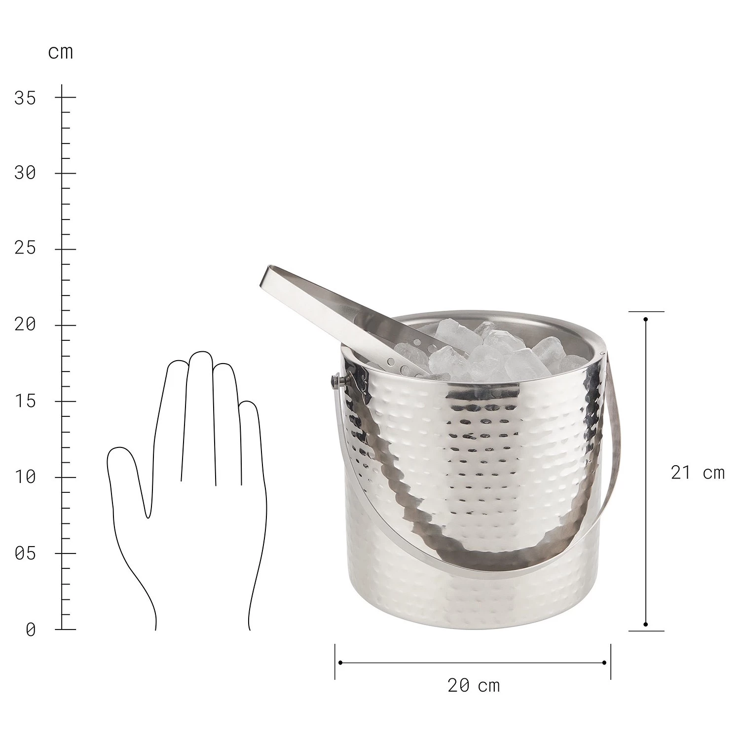 Butlers Seau à champagne ON ICE II - Acier inoxydable - Argenté 6 Butlers Seau à champagne ON ICE II - Acier inoxydable - Argenté – Image 6
