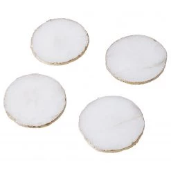 Butlers Sous-verres CRYSTAL (lot de 4) - Quartz - Blanc / Doré