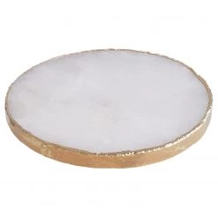 Butlers Sous-verres CRYSTAL (lot de 4) - Quartz - Blanc / Doré -Commodes enfant Soldes 1000337017 220225 031 DETAILS P000000001000337017