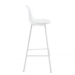 Loftscape Chaises de bar Royale (lot de 2) - Matière plastique et imitation cuir / Acier - Blanc -Commodes enfant Soldes 1000340181 220414 030 DETAILS P000000001000340181