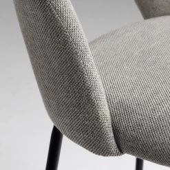 Loftscape Chaises de bar Pignola (lot de 4) - Tissu / Acier - Gris clair / Noir -Commodes enfant Soldes 1000340248 220414 045 DETAILS P000000001000340248