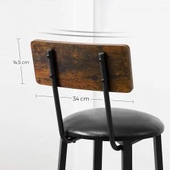 Red Living Chaises de bar Tierce (lot de 2) - Imitation bois recyclé / Noir -Commodes enfant Soldes 1000347222 220513 501 SKETCH DETAILS P000000001000347222 sketch
