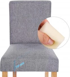 Red Living Chaises de bar Tullah (lot de 2) - Tissu / Hévéa massif et fer - Gris / Hévéa et argenté -Commodes enfant Soldes 1000347232 220513 030 DETAILS P000000001000347232