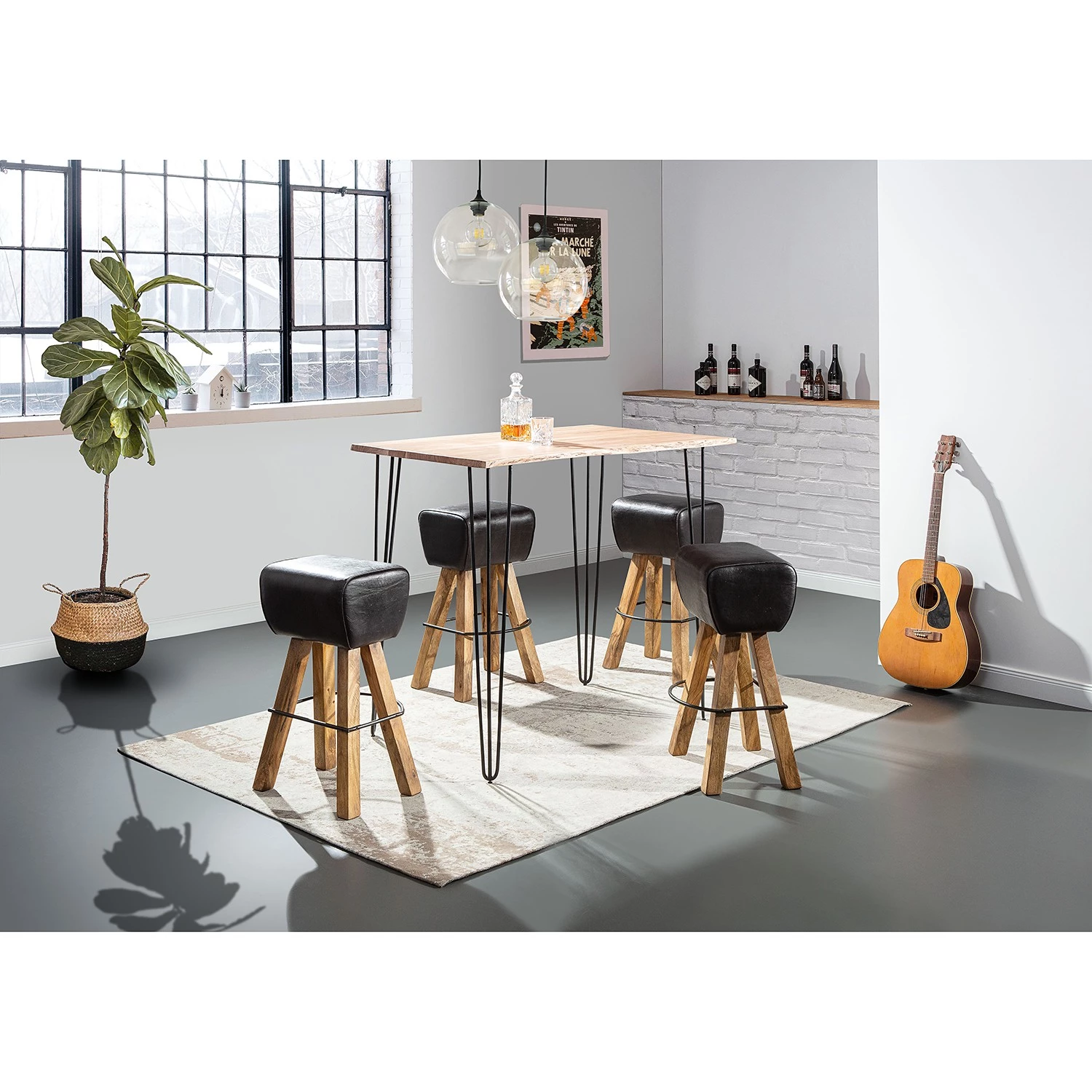 Red Living Tabouret de bar Seminole - Anthracite 2 Red Living Tabouret de bar Seminole - Anthracite – Image 2