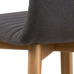 Loftscape Chaises de bar Alaric (lot de 2) - Tissu / Chêne massif / Métal - Gris / Chêne / Noir -Commodes enfant Soldes 1000353343 220614 055 DETAILS P000000001000353343