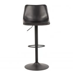 Red Living Chaise de bar Gustave - Imitation cuir / Fer - Noir -Commodes enfant Soldes 1000353352 220614 030 DETAILS P000000001000353352