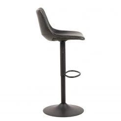 Red Living Chaise de bar Gustave - Imitation cuir / Fer - Noir -Commodes enfant Soldes 1000353352 220614 035 DETAILS P000000001000353352