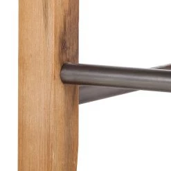 Ars Natura Tabouret de bar Delia - Acacia massif / Imitation cuir - Crème -Commodes enfant Soldes barhocker delia kunstleder sand 1412271