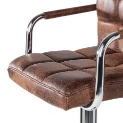 Fredriks Chaise de bar Fitzgerald - Marron vieilli / Chrome - 1 chaise 16 Fredriks Chaise de bar Fitzgerald - Marron vieilli / Chrome - 1 chaise -Commodes enfant Soldes barhocker fitzgerald ii kunstleder antikbraun chrom 4546492