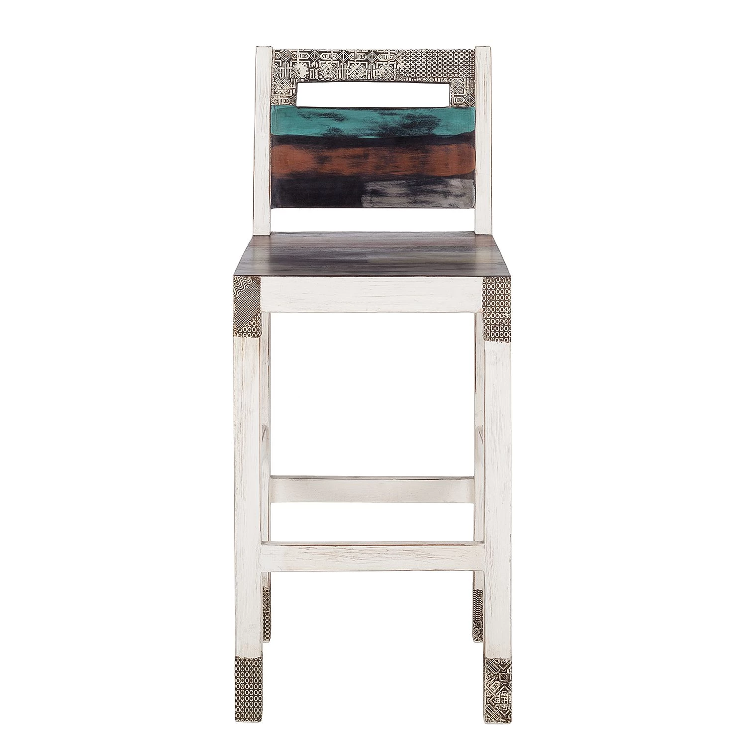 Wolf-Möbel Tabouret de bar Goa White - Multicolore 4 Wolf-Möbel Tabouret de bar Goa White - Multicolore – Image 4